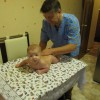 Ильяс очень старался и выполнял все упражнения на отлично. Детский массаж очень благотворно влияет на грудничков.